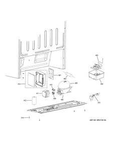 Machine Compartment Diagram and Parts List for FUF21DLRAWW  General Electric Freezer