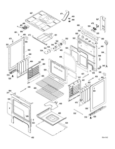BODY PARTS Diagram and Parts List for JCBP620ST1SS  General Electric Range