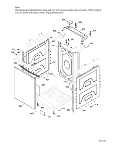 WASHER CABINET Diagram and Parts List for GUD24ESMJ0WW  General Electric Dryer