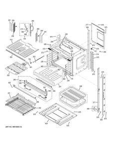 UPPER OVEN Diagram and Parts List for ZET2FL1SS  General Electric Wall Oven
