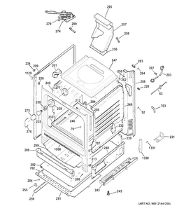 Body Parts Diagram and Parts List for RGB780REH1SS  Hotpoint Range