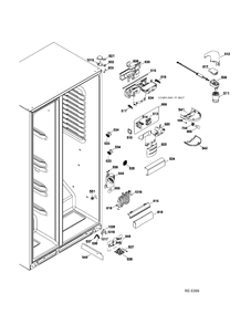 FF FUNCTIONAL PARTS Diagram and Parts List for GSRS3KLZDFSS  General Electric Refrigerator
