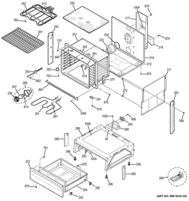 Body Parts Diagram and Parts List for JS630DF2CC  General Electric Range