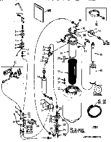 Replacement parts Diagram and Parts List for PNVR18ZWH01  General Electric Water Filter System