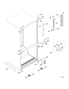 HINGE-MISC PARTS Diagram and Parts List for GBRC0GAXERBB  General Electric Refrigerator