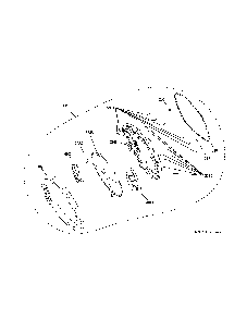 Door Diagram and Parts List for GFD40ESCM1WW  General Electric Dryer