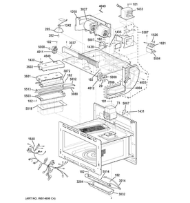Insulator Parts Diagram and Parts List for ZSC1201J1SS  General Electric Microwave