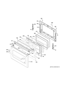 Lower Door Diagram and Parts List for CGS990SET7SS  General Electric Range