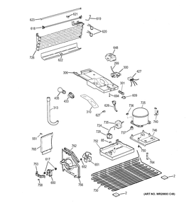 MACHINE COMPARTMENT Diagram and Parts List for HTH18EBDERWW  General Electric Refrigerator