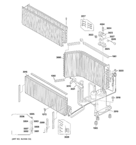 Unit Parts Diagram and Parts List for AZ61H12DACW2  General Electric Air Conditioner