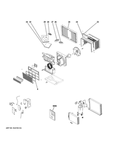 Room Air Conditioner Diagram and Parts List for AEC08LWQ1  General Electric Air Conditioner