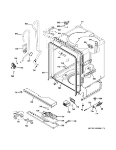 Part Location Diagram of WD27X32298 GE CONTROL BOX TOP