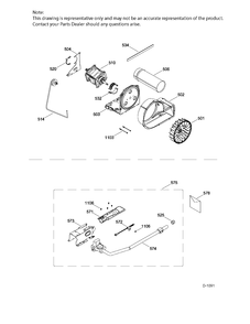 BLOWER & DRIVE ASM & BURNER Diagram and Parts List for GFMN110GD1WW  General Electric Dryer