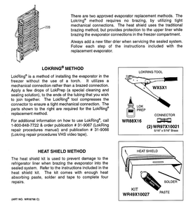 Evaporator Instructions Diagram and Parts List for PZS23KSEDFSS  General Electric Refrigerator