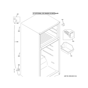Ice Maker Diagram and Parts List for GTS17GSNGRSS  General Electric Refrigerator