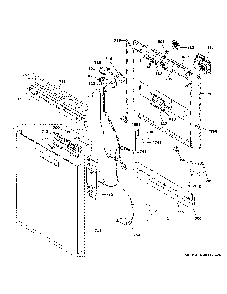 Escutcheon And Door Assembly Diagram and Parts List for CDT805M5N4S5  General Electric Dishwasher