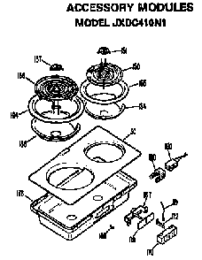Accessory Modules Diagram and Parts List for JP672B9N1  General Electric Cooktop