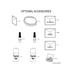 Optional Accessories Diagram and Parts List for NF80U090S5CR0  General Electric Furnace