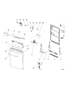 Part Location Diagram of WD14M18 GE ARM HINGE LEFT