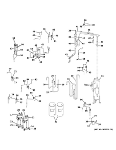 Sealed System Diagram and Parts List for MVHP144ME2CA1  General Electric Refrigerator