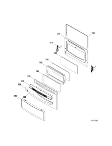 DOOR Diagram and Parts List for JCAS730L1WW  General Electric Range