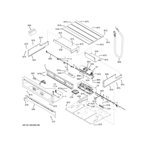 Control Panel Diagram and Parts List for JKD5000DV2BB  General Electric Wall Oven