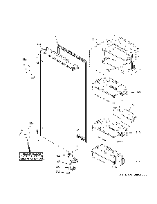 Fresh food door - rh Diagram and Parts List for CWE23SP2MES1  General Electric Refrigerator