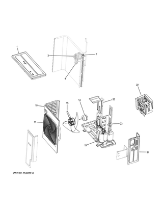 Part Location Diagram of WJ26X22533 GE LIQUID PIPE TEMPERATURE SENSOR