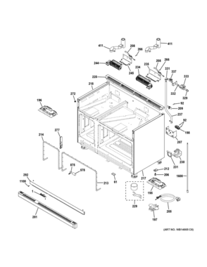 BODY PARTS Diagram and Parts List for C2Y486SDL1SS  General Electric Range