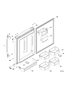 FF DOOR Diagram and Parts List for PDRF0MBXARWW  General Electric Refrigerator