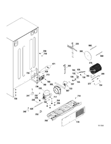 SYSTEM PARTS Diagram and Parts List for GSR23YBPDWW  General Electric Refrigerator
