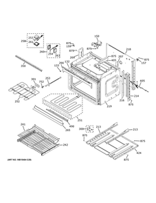 Lower Oven Diagram and Parts List for JTD5000DN2WW  General Electric Wall Oven