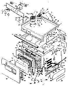 Body Section Diagram and Parts List for JMS070J3  General Electric Range