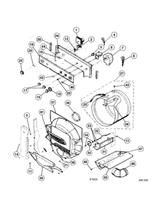 CONTROL GROUP Diagram and Parts List for 51240-W0  General Electric Washer