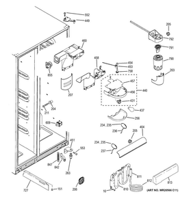 Fresh Food Section Diagram and Parts List for GSS25CSHECSS  General Electric Refrigerator