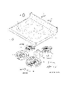 Cooktop Diagram and Parts List for JB735DP2BB  General Electric Range