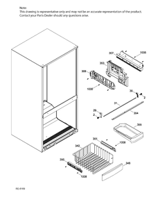 FZ BASKETS Diagram and Parts List for PNR22LGEBFWW  General Electric Refrigerator