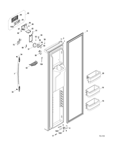 FF DOOR Diagram and Parts List for PSRF6PGZADWW  General Electric Refrigerator