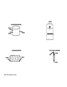Lokring Connectors Diagram and Parts List for ZDOD240NDSS  General Electric Refrigerator