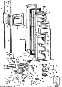 FREEZER DOOR Diagram and Parts List for CSXC27HRBAD  General Electric Refrigerator