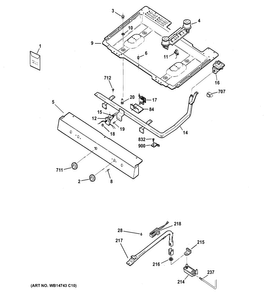 Part Location Diagram of WB36K11037 GE MANIFOLD PANEL