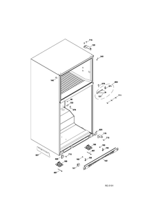 CASE PARTS Diagram and Parts List for GTR22KSSCRSS  General Electric Refrigerator