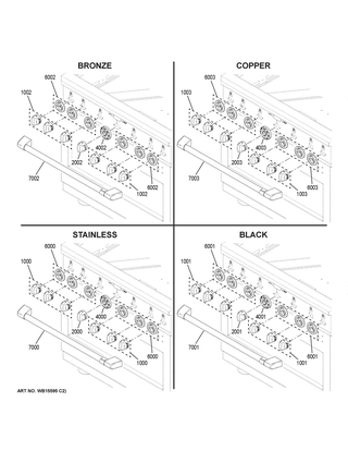 Part Location Diagram of WB15X31804 GE Range Handle (Stainless Steel)