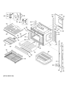 Upper Oven Diagram and Parts List for CT9550SH2SS  General Electric Wall Oven