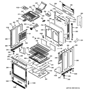Body Parts Diagram and Parts List for JGS650DEF3BB  General Electric Range