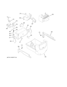Ice Maker & Dispenser Diagram and Parts List for GSS23HMHECES  General Electric Refrigerator