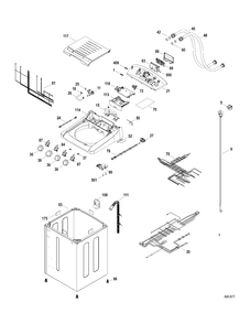CONTROLS-CABINET Diagram and Parts List for PTAN9250MWS0  General Electric Washer