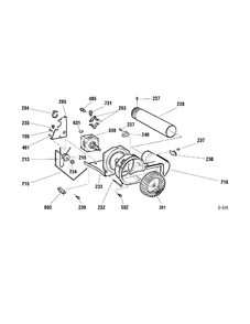 MOTOR & DRIVE Diagram and Parts List for PCVH565EH3GG  General Electric Dryer