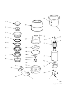 Part Location Diagram of WC1X212 GE HOPPER SCREW