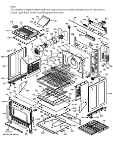 BODY PARTS Diagram and Parts List for PCGS920SEF4SS  General Electric Range